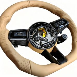 Volante de Cuero Personalizado y Mejorado para <span class=keywords><strong>Porsche</strong></span> Panamera, <span class=keywords><strong>Macan</strong></span>, Cayenne, Taycan, 911, 718, 997, 958, 981, 987 - Product Image 2