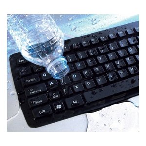 Clavier d'ordinateur flexible en silicone filaire noir IDATA KB R109L - Product Image 6