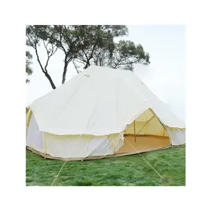 6X4M Luxury Camping Big Zelt Tent Glamping Emperor Bell Tent With Three Doors