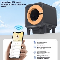 Caja de arena para gatos, pala automática, grande, fácil de limpiar, lavabo de arena inteligente para gatos, inodoro eléctrico inteligente de plástico para gatos