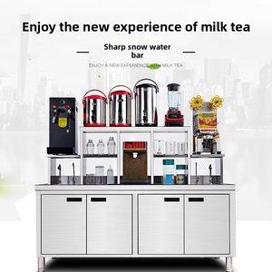 Mostrador de <span class=keywords><strong>Bar</strong></span> eléctrico comercial de acero inoxidable para restaurante de Hotel para refrigeración de mesa de trabajo de agua de té de burbujas de té de leche - Product Image 1