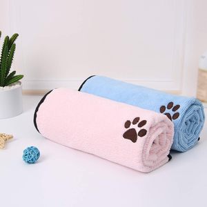 Serviettes pour chiens en gros pour sécher les animaux de compagnie, 4 couleurs, absorbantes, 100 % coton, 2 tailles, kit de bain pour chiens, personnalisable - Product Image 5