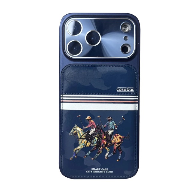 Monogram Leather Phone Case Luxury Shockproof for iPhone