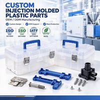 Parti in Plastica Trasparente Resistente Stampate a Iniezione per Assemblaggio di Scatole Portautensili da Officina