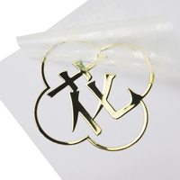Impression personnalisée 3d logo autocollant transfert uv étiquette feuille d'autocollant transfert métal doré autocollants transfert