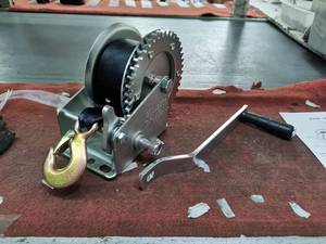 Shili Tời Tay 1200lbs Vải Dây Đeo Bánh Răng Điều Khiển Trailer Tời Cho Thuyền Neo - Product Image 3