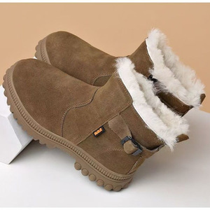 Botas de Nieve para Hombre, Forradas de Lana, Impermeables, Antideslizantes, para Trabajo al Aire Libre, con Suela Gruesa y Color Sólido - Product Image 1