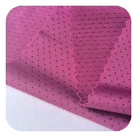 Kain Rajut Elastis Breathable 160GSM 95% Poliester 5% Spandex Model Butterfly Bird Eye Mesh untuk Pakaian Olahraga, Seragam Tenis, Kaos Polo