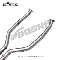 Système d'échappement Catback Boska de luxe sur mesure en acier inoxydable poli de 1,5 mm d'épaisseur pour M3 E90/E92/E93 4.0L 2008-2013 OEM Garantie 3 ans