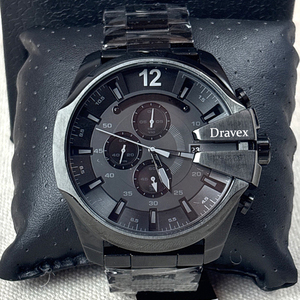 นาฬิกาควอตซ์หรูหราสำหรับผู้ชาย ยี่ห้อดัง DS รุ่น DZ4360 หน้าปัดใหญ่ สแตนเลสสตีล กันน้ำ ระบบแสดงเวลาสองเขตเวลา กลไก ETA - Product Image 5