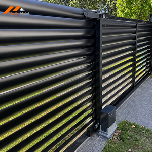 Panneaux de clôture modulaires en aluminium coupe-vent avec portails d'accès pour équipements commerciaux de jardin - Product Image 2