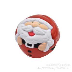 Balle anti-stress en forme de Père Noël, rebondissante, jouet sensoriel pour enfants, cadeau de fête - Product Image 2