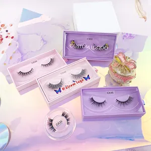 Wholesale 3D Mink Eyelash Full Strip Mink Eyelash Custom Eyelash Packaging Box Natural Eye Lashes