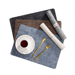 Manteles Individuales de Cuero con Diseño Creativo, Resistentes al Agua y al Aceite, con Aislamiento Térmico, Estilo Nórdico Occidental - Product Image 1