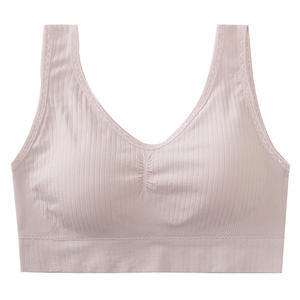 Soutien-gorge sans armatures push-up 3/4 en U, respirant et sans coutures, grande taille, bretelles réglables, avec culotte shorty sexy unie pour femme, usage quotidien - Product Image 5