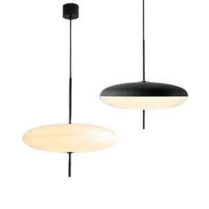 2023 Nordic Lighting Glossy White Acrylic Pendant Lamp Modern Hanging Ceiling Light