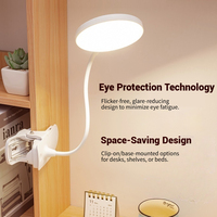 Lampe de bureau LED rechargeable à intensité variable et protection oculaire 360° °   Lampe de lecture flexible à pince pour bureau