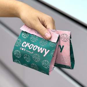 Sac en papier jetable écologique personnalisé, résistant à la graisse, de qualité alimentaire, pour boulangerie, emballage de biscuits, pour sushi à emporter, logo personnalisé - Product Image 2