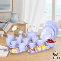 Ensemble de tasses à thé en porcelaine Pastel Mini Mug et Cake Flight avec assiette à dessert, plateau de dégustation pour le thé de l'après-midi, duo de service pour fête, cadeau