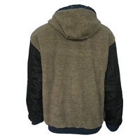 Blouson Bomber en Denim pour Homme Grande Taille, Style Casual, Patchwork, Sans Col, avec Capuche, Fermeture Éclair, Imperméable et Réversible