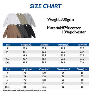 เสื้อยืดวาฟเฟิลสำหรับผู้ชายเสื้อโลโก้เปล่าคอกลมแขนยาวระบายอากาศ330GSM - Product Image 5