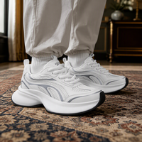Nouvelles chaussures respirantes pour hommes, chaussures de sport pour hommes, tendance et polyvalentes, à semelle épaisse, rehaussantes, décontractées, style running, chaussures de papa