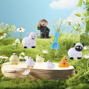 Doiihouse Dollhouse <b>Farm</b> <b>Set</b> Sheep Chicks Miniature Resin Figures Landscape Decorations For Dollhouse Accessories - Product Image 1