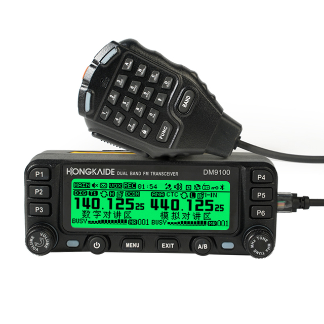 ZASTONE DM9100 Digital DMR Car Walkie Talkie with Air Band GPS APRS Dual Band Dual Time Slots 25W Power