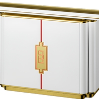 Vitrine à bijoux culturels avec éclairage LED, design rétro à texture chaude, présentoir de haute qualité et durable pour la vente au détail