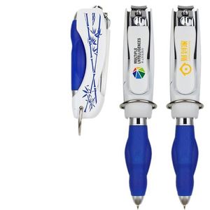 High-Value Creative Multifunctional Retractable Logo Ballpoint <b>Pen</b> Wholesale Metal Stationery Includes Folding Nail Promotional - Product Image 3