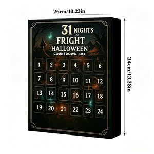 Caja Sorpresa de Cuenta Regresiva para Halloween con Figuras de 7/15/31 Noches de Terror, Calendario de Adviento de Halloween 2025, Cajas de Regalo con Mini Muñecas Aterradoras - Product Image 3