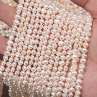 Perles d'eau douce cultivées RINNTIN PP5 4A en vrac, perles rondes irrégulières pour la fabrication de bijoux