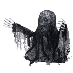 Décoration d'Halloween : Fantôme Tueur Suspendu, Contrôle Vocal, Animatronique, Yeux Lumineux Effrayants, Accessoire de Fête et de Maison Hantée, Meilleure Vente - Product Image 5