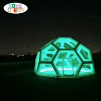 Nouvelle conception de tente gonflable à LED transparente, tente de camping en plein air, tente dôme