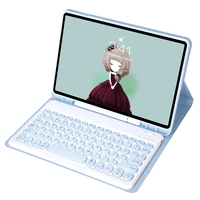 Murah grosir untuk Samsung Galaxy Tab A9 + X210/X215/X215 YA09B TPU bulat Keycap papan ketik nirkabel casing kulit dengan Slot pena