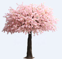 Produk Baru Pohon Bunga Putih Besar Imitasi Pohon Sakura Jepang Buatan Penuh untuk Dekorasi