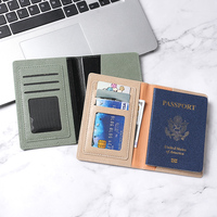Étui de protection personnalisé en cuir pour passeport, cartes et certificats RFID