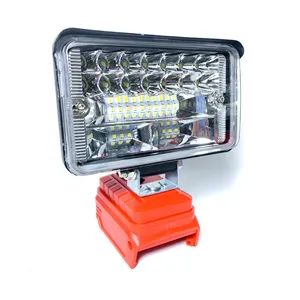 Henglai New Designed Outdoor 50w LED Portable LED Tools luci di inondazione luci di lavoro per milwaukee 20v Tools Battery