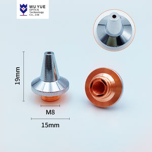 WuYue pièces d'équipement <span class=keywords><strong>Laser</strong></span> à <span class=keywords><strong>Fiber</strong></span> optique de haute qualité buse de découpe <span class=keywords><strong>Laser</strong></span> D15mm-H19mm-M8-3D monocouche en cuivre - Product Image 6