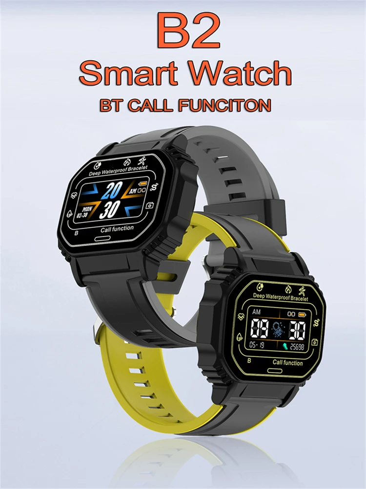 Hot Sale smartwatch B2 Watches new fitness tracker wrist bracelet band heart rate Call Message Push Pedometer B2 smart watch