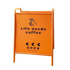 Letrero portátil de acero inoxidable con Marco en A para exhibición de cafetería, soporte de acera al aire libre, tablero publicitario, letrero de pavimento - Product Image 5