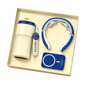 ชุดของขวัญธุรกิจแบบกำหนดเอง แก้วน้ำและเครื่องนวดคอ พร้อมที่ชาร์จไร้สาย ปรับแต่งได้สำหรับลูกค้าและเพื่อนร่วมงาน - Product Image 1