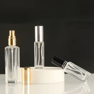Toptan boş 5ml 8ml 10ml 20ml parfüm ambalajı lüks cam havasız pompa şişe ile pompa püskürtücü