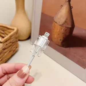 1PC hài hước mô hình sạc trường hợp đối với iPhone 15 14 13 Apple 20W sạc đầu bảo vệ tay áo và sét kết nối trường hợp - Product Image 4