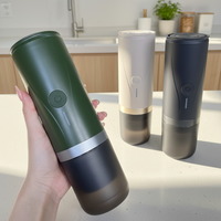 Mini machine à café électrique portable, alimentée par batterie, compatible avec le café en poudre/les capsules, petite machine pour la maison ou le bureau