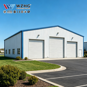 Services de fabrication de charpentes de hangars en acier préfabriqués sur mesure (longueur et largeur) avec options de poutres soudées - Product Image 1