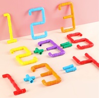 Blocs de construction de tuyaux d'eau éducatifs pour enfants - Jouet de construction en plastique ABS pour jouer et apprendre