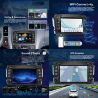Radio de coche Podofo para mercedes-benz CLK/W209, clase C/W203 SLK/W170, 7 pulgadas, Android, 2 + 64, inalámbrico, Carplay/Android Auto, GPS/WiFi