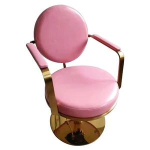 Chaise de coiffeur rose et or pour salon de beauté, équipement de coiffure, chaise de styliste – Offre spéciale - Product Image 1