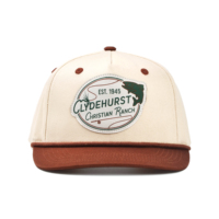 Casquette de baseball bicolore avec corde, casquette rétro à 5 panneaux, casquettes snapback unisexe personnalisées avec patch tissé, chapeaux personnalisés